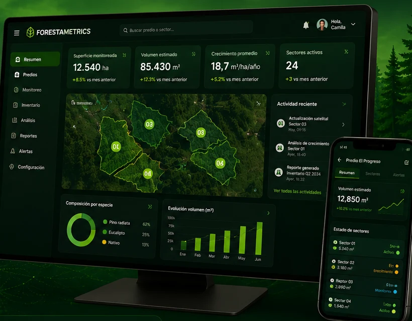 Vista de ForestaMetrics